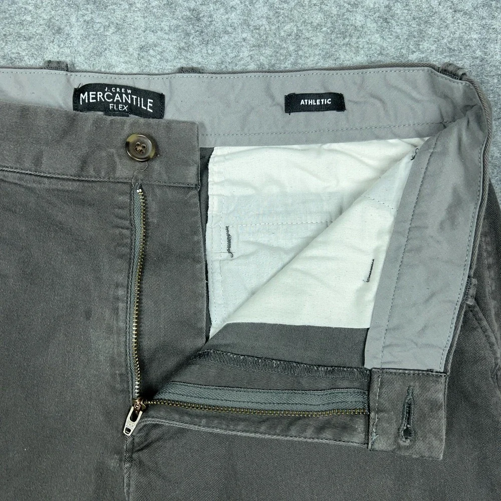 J Crew‎ Pants Mens 32x32 Dark Gray Athletic Fit Flex Stretch Performance Chino